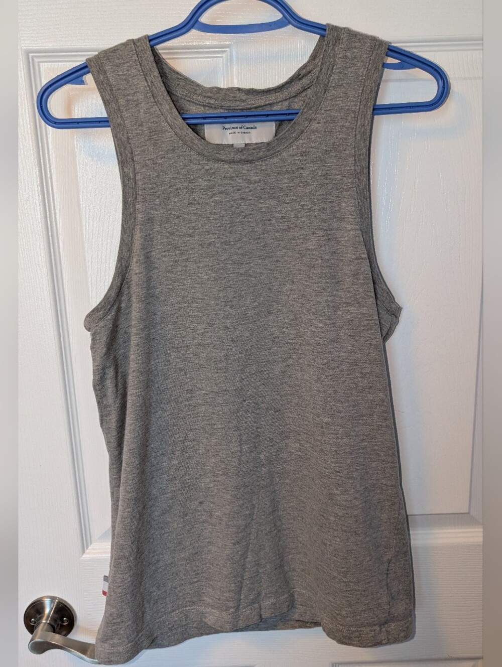 Province of Canada: 100% Cotton Grey Sleeveless Tank Top